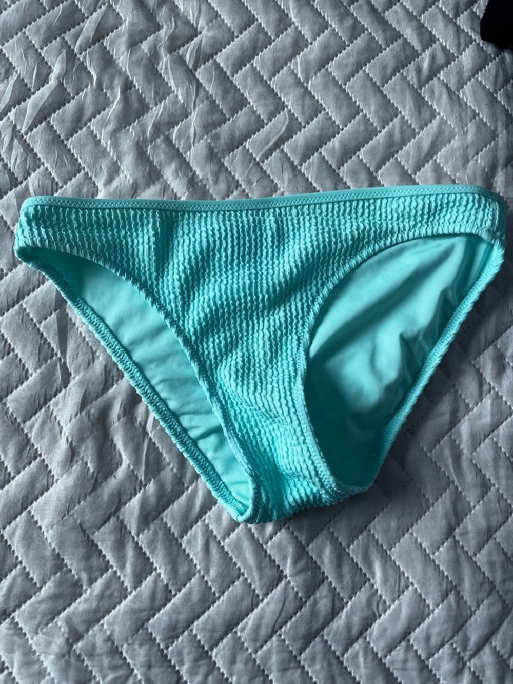aerie Turquoise Textured Bikini Bottoms